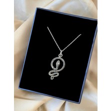 Alâ Silver Jewellery Yılan Tasarım Unisex 925 Ayar Gümüş Kolye