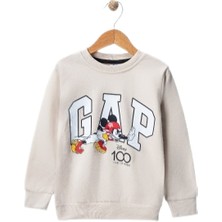 Erkek Çocuk Bisiklet Yaka Baskılı Sweatshirt