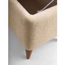 Vavonni Sandıklı Puf Bench Tedy Kumaş  Pufidik  Amortsör Kapaklı Puf Bench A +  120 cm