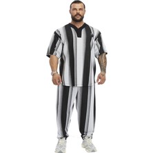 Oversize Çizgili Rag Top T-Shirt Bgsm 3362