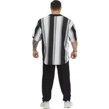 Oversize Çizgili Rag Top T-Shirt Bgsm 3362