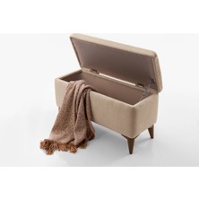Vavonni Sandıklı Puf Bench Tedy Kumaş  Pufidik  Amortsör Kapaklı Puf Bench A +  90 cm