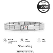 Nomination Italy Composable 925 Ayar Gümüş Karikatür Adam Love Balon ve Çelik Bileklik Silver