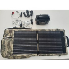 Portable SOLARECO 155 Watt Güç Istasyonu + Taşınabilir Solar Panel + Kamuflaj Çanta