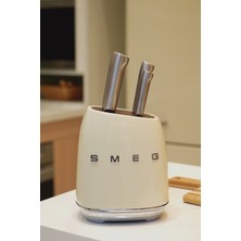 Smeg 50's Style KBSF02 Krem Standlı Bıçak Seti