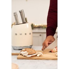 Smeg 50's Style KBSF02 Krem Standlı Bıçak Seti