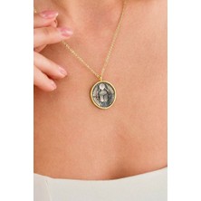 Ricco Jewellery 14 K Gold Kaplama 925 Ayar Gümüş Skarabe Kolye • El Işi Skarabe Mısır Sembolü Madalyon Kolye