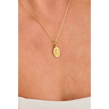 14 K Gold Kaplama 925 Ayar Gümüş Antik Kolye