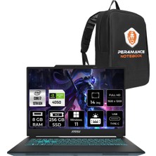 Msı Cyborg 14 Intel Core I7 13620H 8gb 256GB SSD RTX4050/6GB 14" Fhd+ 144Hz W11P Taşınabilir Bilgisayar & Per4 Çanta A13VE054XTRP381