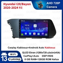 Victor Hyundai I20 / Bayon (2020-2024 Yıl) Multimedya Android Sürüm 13 Kablosuz Carplay Navigasyon 10 Inç Ekran 8G Ram 128GB