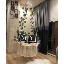 Aslan Butik Makrome Tek Kişilik Örgü Salıncak