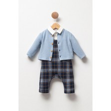 Cassiope Ekose Desenli Hırkalı Erkek Bebek Takım