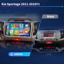 Victor Kia Sportage 2011-2016 Yıl Android Sürüm 13 Kablosuz Carplay Navigasyon Multimedya 9 Inç Ekran 1G Ram+ 16GB Hafıza Çerçeveli ve arka görüş kameralı