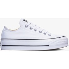 Sarı Yıldızlar Converse Chuck Taylor All Star Lıft Beyaz-Siyah Kadın Sneaker 560251C-102