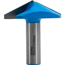 Ronia Ahşap Freze Bıçağı  09-50016012V130  Kavisli V-Yivli  130 Derece Freze Ucu Sap 12 mm 