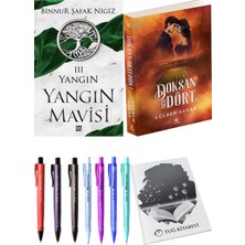 Doksan Artı Dört 2 ve Dokuz Yayınları Yangın Mavisi 3 Yangın Binnur Şafak Nigiz + Hediyeli