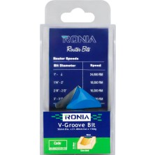Ronia Ahşap Freze Bıçağı 09-50021012V110  Kavisli V-Yivli  110 Derece  Freze Ucu Sap 12 mm 