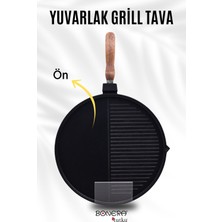 Bonera Çok Amaçlı 32cm Döküm Grill Tava