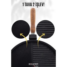 Bonera Çok Amaçlı 32cm Döküm Grill Tava