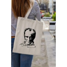 Probag %100 Pamuk Kanvas Bez Çanta - 35x40 cm ‘Atatürk Baskılı’