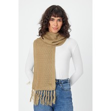 Alexander Gardi Alexandergardı Püsküllü Örgü Detaylı Uzun Atkı (E22-18843)