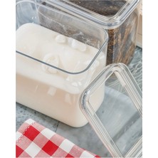 Silkyra Crsytal Clear Serisi Plastik Saklama Kabı,vakum Silikon Conta 2 Lt Hacim,3 Adet