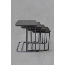 Füme Ayak  - Statik Vegas Zigon Sehpa  - Antrasit