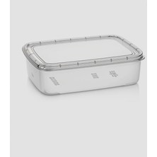 Silkyra Buzdolabı Saklama Organizer,kendinden Kapaklı,mikrodalga ve Buzluğa Uygun 1350ML  6 Adet