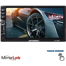 Jameson JS-1990 Double Teyp Kameralı 7" 4X55W Mirror Link Bt/usb/sd/mp5/aux/fmtofas Seri