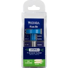 Ronia Ahşap Freze Bıçağı  13-28016008  Dört Kanatlı T  Yivli  Kanal Açma Freze Ucu Sap 8 mm