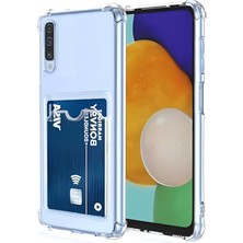 Fibaks Samsung Galaxy A50/A30S Kılıf Kamera Koruma ve Köşe Korumalı Kartlıklı Cüzdanlı Darbe Emici Kapak