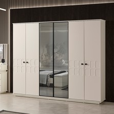 Eymense Petek Modern 6 Kapaklı Gardırop Dolap