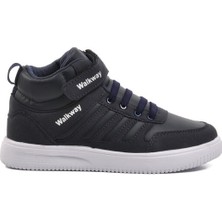 Walkway F Lacivert Beyaz Cırtlı Erkek Çocuk Bilek Boy Sneaker