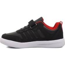 Walkway F Siyah Beyaz Kırmızı Cırtlı Çocuk Sneaker