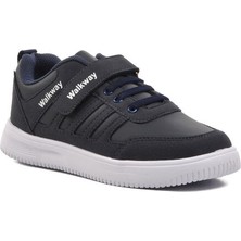 Walkway F Lacivert Beyaz Cırtlı Çocuk Sneaker