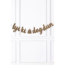 Pekshop Kraft İyi Ki Doğdun Doğum Günü Banner Kaligrafi Banner Yazı Kraft