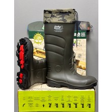 Polly Boot  Galaxy Vega Koyu Haki Uzun Boğazlı Çizme 37+6 cm ( Termal Çorap Hediyeli )