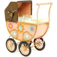 Çerçici Dekoratif Metal Bebek Arabası