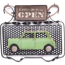 Çerçici Dekoratif Metal Kapı Yazısı Araba Dekorlu