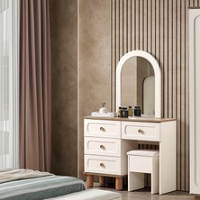 Eymense Sude Bohem Modern Aynalı Şifonyer – Suntalam ve MDF Lake Kapaklı, 4 Çekmeceli, 92x42x165 cm Şık Dekoratif Mobilya