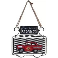 Çerçici Dekoratif Metal Kapı Yazısı Araba Dekorlu