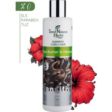 Seed Natural Herbs Shea Butter & Hibiscus Kıvırcık ve Dalgalı Saçlara Özel Saç Bakım Şampuanı Sülfatsız 250 ml