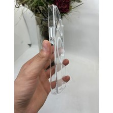 Piyasa Sepeti Apple iPhone 14 Pro Max Şeffaf Mika Beyaz Magsafe Kılıf