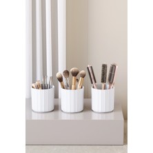 Pufwin Home Makyaj Fırçası ve Tarak Düzenleyici Çok Amaçlı Kozmetik Organizer Seti 3 Adet