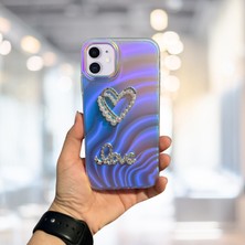 Cep Yolu IPHONE 11 Tlp Hologramlı Taşlı Love Kılıf