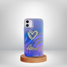 Cep Yolu IPHONE 11 Tlp Hologramlı Taşlı Love Kılıf