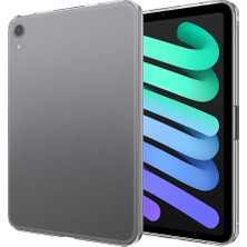 AktarMobile iPad Mini 7. Nesil 2024 Uyumlu Şeffaf Silikon Kılıf Esnek Tpu Kapak Arkası Buzlu Tablet Kılıfı