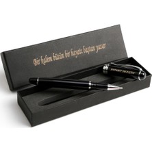 Kalemhane Parlak Siyah Roller Kalem Kişiye Özel