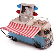 Çerçici Dekoratif Metal Minibüs Çerçeveli, Kalemlik ve Tenteli