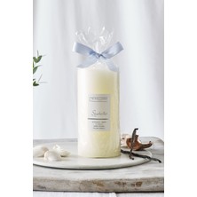 The White Company Seyşeller Sütun Mum, Tropikal Bergamot ve Amber Kokulu